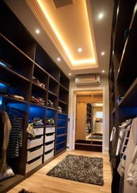 Большая открытая гардеробная комната с комбинированным наполнением Калуга