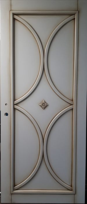 Межкомнатная дверь в профиле массив (эмаль с патиной) Калуга