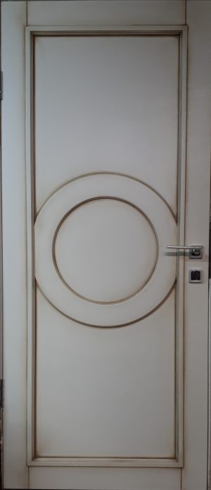 Межкомнатная дверь в профиле массив (эмаль с патиной) Калуга